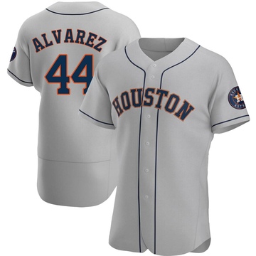 Men's Houston Astros Yordan Alvarez Gray Road Jersey - Authentic
