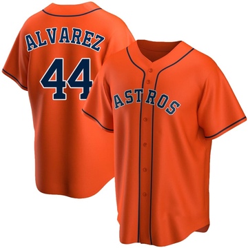 Men's Houston Astros Yordan Alvarez Orange Alternate Jersey - Replica