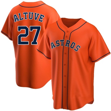 Youth Houston Astros Jose Altuve Orange Alternate Jersey - Replica